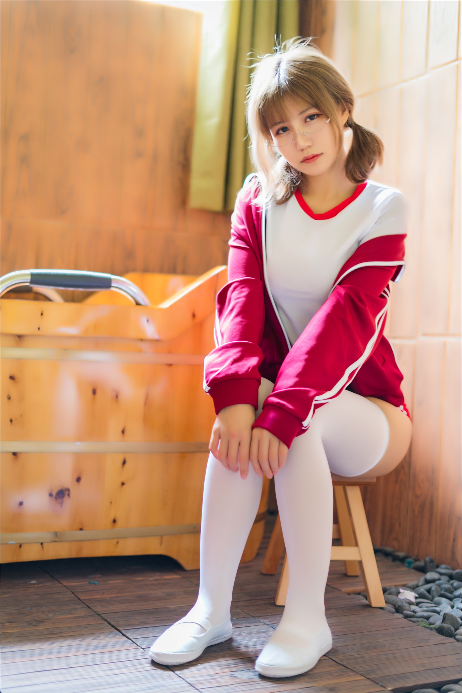 Chiyo Ogura w NO.005 Red gymnastics jacket(9)